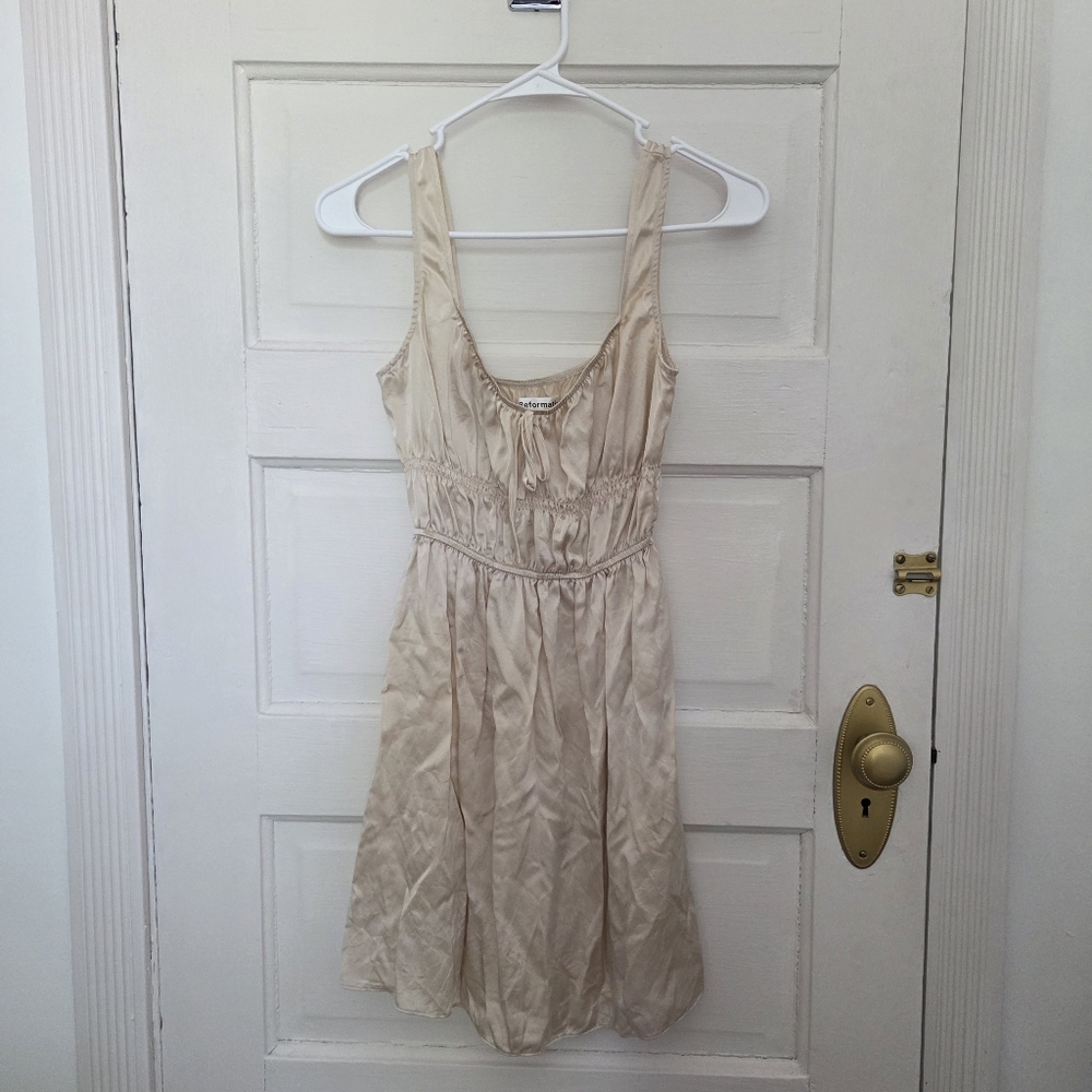 Reformation Cream Mini Dress